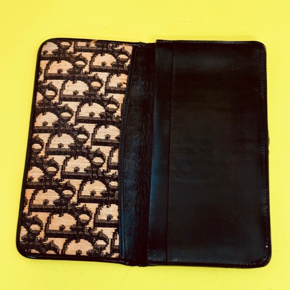 Dior Bifold agenda cash holder Black and Tan Patterned Wallet - Picture 4 of 16